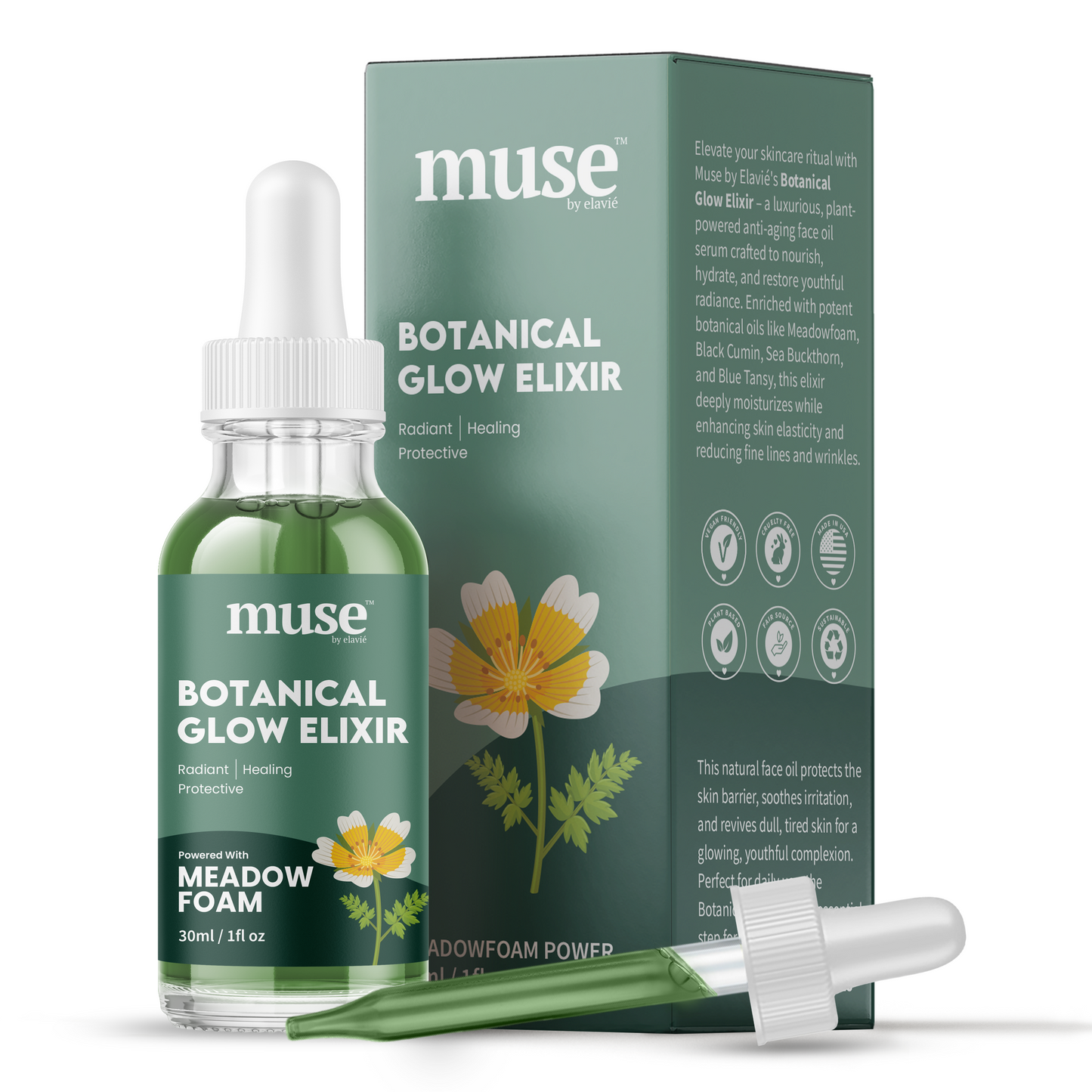 Botanical Glow Elixir – Anti-Aging Face Oil Serum for Hydrated, Radiant Skin